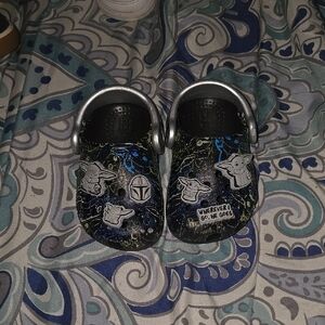 Kids Black and Green Crocks